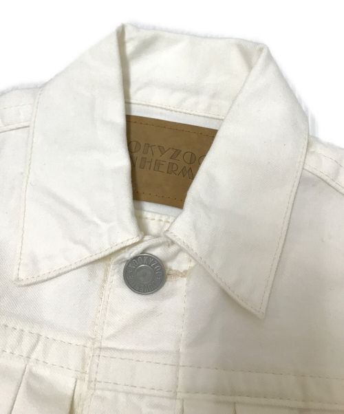 KOOKY ZOO RONHERMAN（クーキー・ズー ロンハーマン）KOOKY ZOO RONHERMAN (クーキー・ズー ロンハーマン) JUVENILE DENIM JACKET ホワイトの古着・服飾アイテム