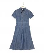 Ron Hermanロンハーマン）の古着「半袖ハーフジップデニムワンピース」｜インディゴ