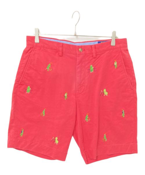 POLO RALPH LAUREN（ポロ・ラルフローレン）POLO RALPH LAUREN (ポロ・ラルフローレン) 刺繍チノショーツ ピンク サイズ:W32の古着・服飾アイテム