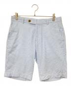 BROOKS BROTHERSブルックスブラザーズ）の古着「シアサッカ-ストライプショートパンツ」｜ホワイト×ブルー