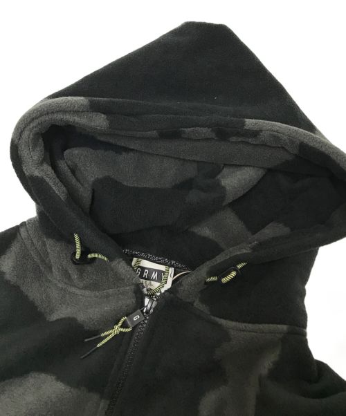 GRMY（グライミー）GRMY (グライミー) BACK AT YOU ALL OVER PRINT POLAR FEEECE ZIP HOODIE ブラック×グレー サイズ:Lの古着・服飾アイテム