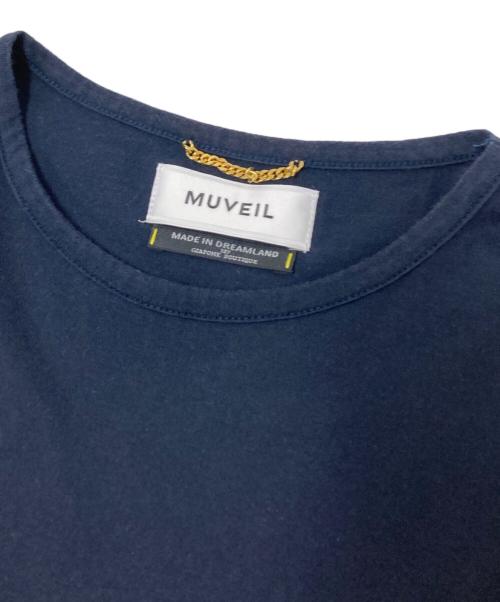 MUVEIL（ミュベール）MUVEIL (ミュベール) 袖フリルカットソー ネイビー サイズ:38の古着・服飾アイテム