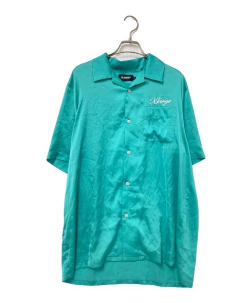 X-LARGE（エクストララージ）X-LARGE (エクストララージ) 半袖サテンシャツ グリーン サイズ:Mの古着・服飾アイテム