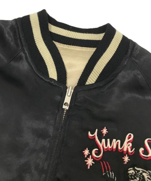 JUNK STAR（ジャンクスター）JUNK STAR (ジャンクスター) スカジャン ブラック×ベージュ サイズ:Lの古着・服飾アイテム