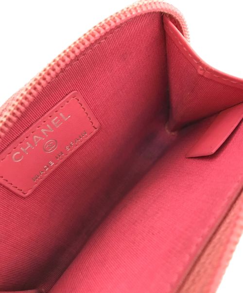 CHANEL（シャネル）CHANEL (シャネル) キャビアスキンココマークコインケース ピンク サイズ:下記参照の古着・服飾アイテム