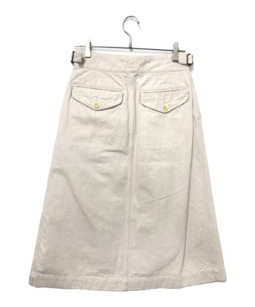 MHL（エムエイチエル）MHL (エムエイチエル) デニムグルカスカート アイボリー サイズ:2の古着・服飾アイテム