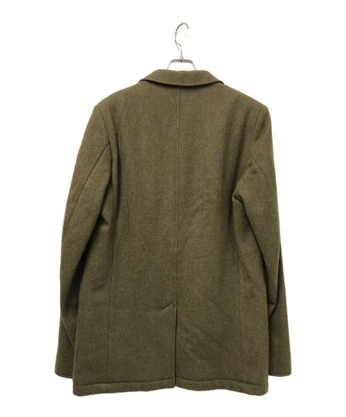 DRIES VAN NOTEN（ドリスヴァンノッテン）DRIES VAN NOTEN (ドリスヴァンノッテン) ヘリンボーンウールコート カーキ サイズ:50の古着・服飾アイテム