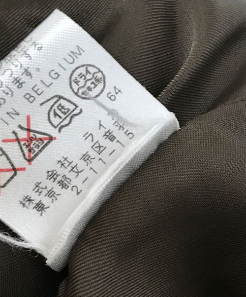 DRIES VAN NOTEN（ドリスヴァンノッテン）DRIES VAN NOTEN (ドリスヴァンノッテン) ヘリンボーンウールコート カーキ サイズ:50の古着・服飾アイテム