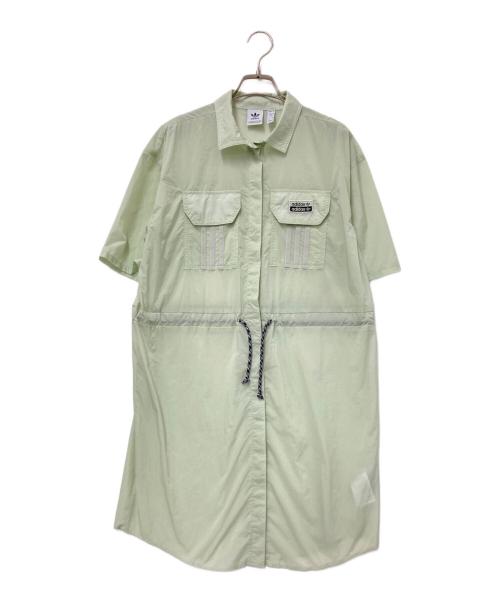 adidas（アディダス）adidas (アディダス) R.Y.V. シャツワンピース グリーン サイズ:Lの古着・服飾アイテム