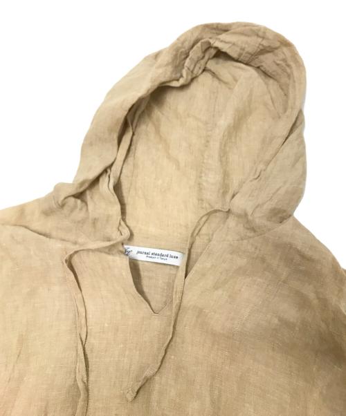 journal standard luxe（ジャーナルスタンダード ラックス）journal standard luxe (ジャーナルスタンダード リュクス) リネンシャンブレー フードワンピース ベージュ サイズ:下記参照の古着・服飾アイテム