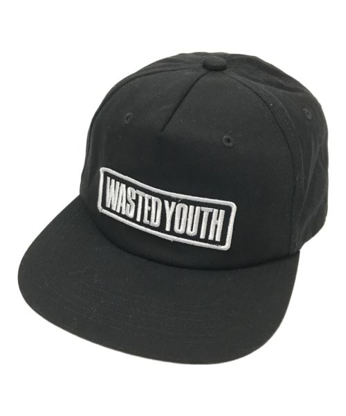 WASTED YOUTH（ウェイステッドユース）WASTED YOUTH (ウエステッド ユース) ロゴキャップ ブラック サイズ:下記参照の古着・服飾アイテム