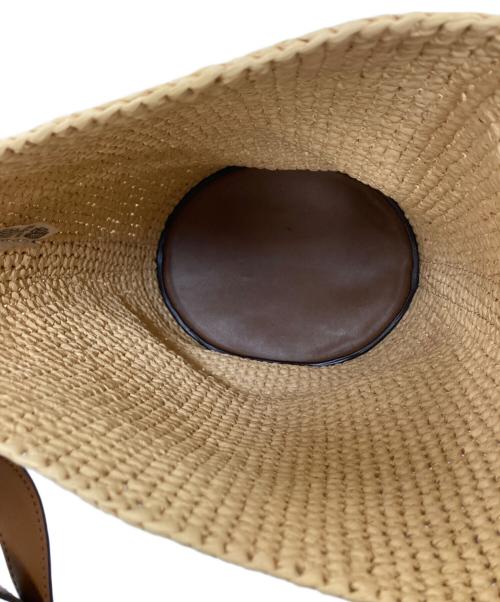 MICHAEL KORS（マイケル・コース）MICHAEL KORS (マイケルコース) Townsend Medium Straw Bucket Messenger ベージュの古着・服飾アイテム