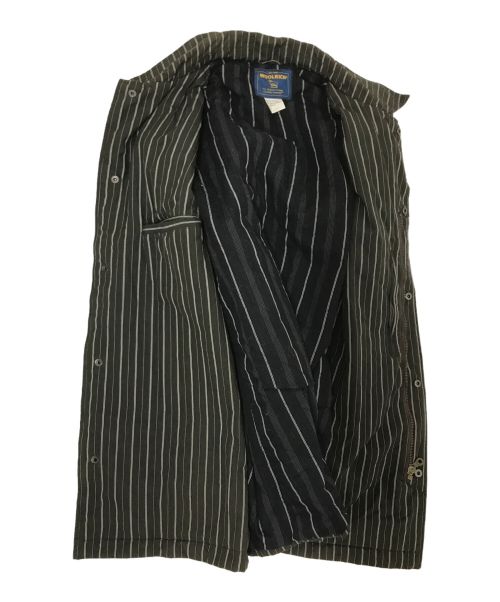 WOOLRICH（ウールリッチ）WOOLRICH (ウールリッチ) ストライプ中綿ジャケット ブラック サイズ:Mの古着・服飾アイテム