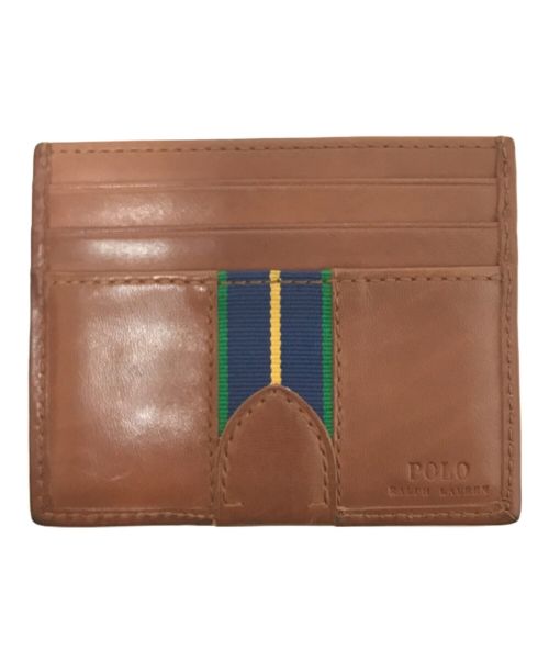 POLO RALPH LAUREN（ポロ・ラルフローレン）POLO RALPH LAUREN (ポロ・ラルフローレン) レザーカードケース ブラウン×ネイビー サイズ:下記参照の古着・服飾アイテム