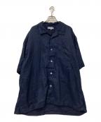 CAHLUMNカウラム）の古着「オーバーサイズリネンシャツ」｜ネイビー