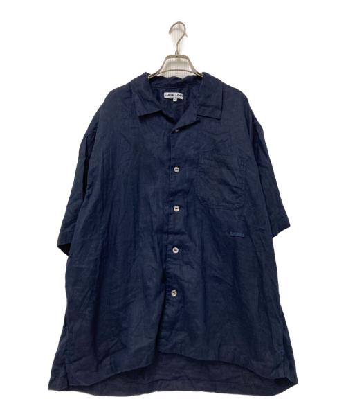 CAHLUMN（カウラム）CAHLUMN (カウラム) オーバーサイズリネンシャツ ネイビー サイズ:XXLの古着・服飾アイテム