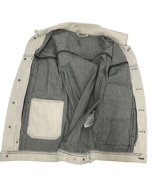 DIESEL（ディーゼル）DIESEL (ディーゼル) バックパッチデザインデニムジャケット グレー サイズ:Sの古着・服飾アイテム