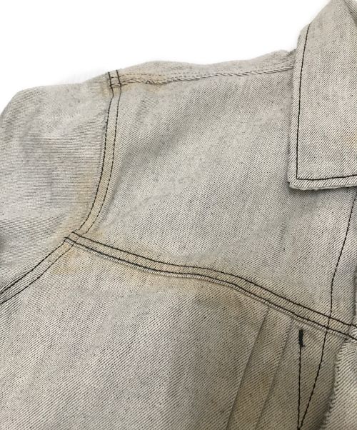 DIESEL（ディーゼル）DIESEL (ディーゼル) バックパッチデザインデニムジャケット グレー サイズ:Sの古着・服飾アイテム