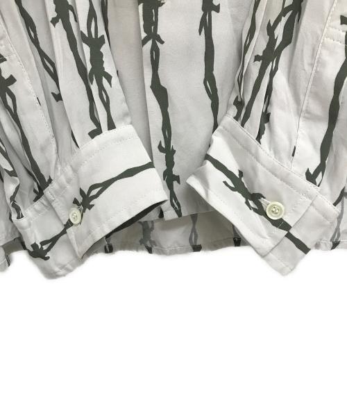 COTTON PAN（コットンパン）COTTON PAN (コットンパン) 総柄シャツ ホワイト×グリーン サイズ:4の古着・服飾アイテム