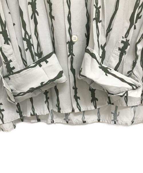 COTTON PAN（コットンパン）COTTON PAN (コットンパン) 総柄シャツ ホワイト×グリーン サイズ:4の古着・服飾アイテム