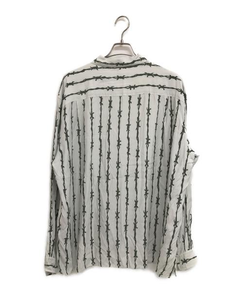 COTTON PAN（コットンパン）COTTON PAN (コットンパン) 総柄シャツ ホワイト×グリーン サイズ:4の古着・服飾アイテム