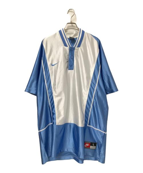 NIKE（ナイキ）NIKE (ナイキ) ハーフスナップゲームシャツ ブルー×ホワイト サイズ:Lの古着・服飾アイテム