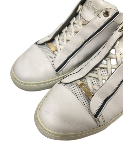 BRIONI（ブリオーニ）BRIONI (ブリオーニ) レザースニーカー ホワイト サイズ:US:8の古着・服飾アイテム