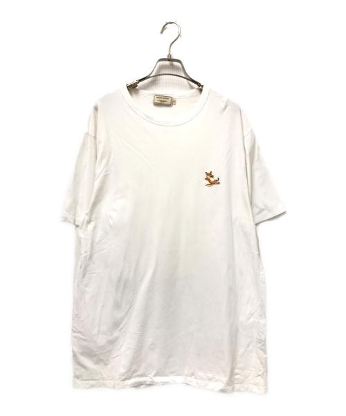 maison kitsune（メゾンキツネ）maison kitsune (メゾンキツネ) CHILLAX FOX PATCH REGULAR TEE ホワイト サイズ:XLの古着・服飾アイテム