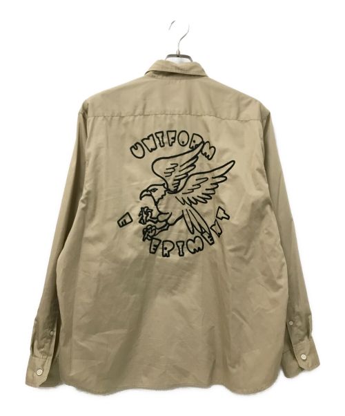 uniform experiment（ユニフォームエクスペリメント）uniform experiment (ユニフォームエクスペリメント) WORK SHIRT ベージュ サイズ:3の古着・服飾アイテム