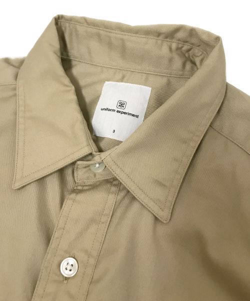 uniform experiment（ユニフォームエクスペリメント）uniform experiment (ユニフォームエクスペリメント) WORK SHIRT ベージュ サイズ:3の古着・服飾アイテム