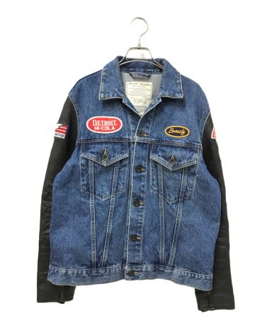 中古・古着通販】AVIREX (アヴィレックス) 袖レザーデニムジャケット