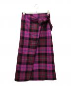 Hampstead×O'NEIL OF DUBLINハムステッド×オニールオブダブリン）の古着「WRAP PENCIL TIE-STRING SKIRT」｜ピンク
