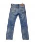 Denim & Supply Ralph Lauren (デニム＆サプライ ラルフローレン) ダメージリペアデニムパンツ インディゴ サイズ:W32：3500円