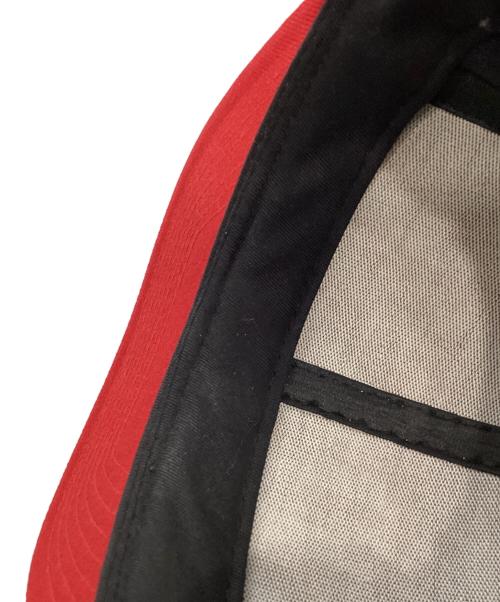 stussy（ステューシー）stussy (ステューシー) ロゴ刺繍キャップ ネイビー×レッドの古着・服飾アイテム