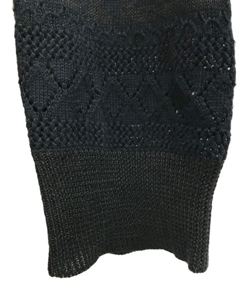 LAD MUSICIAN（ラッドミュージシャン）LAD MUSICIAN (ラッドミュージシャン) コットンリネンカーディガン ブラック サイズ:44の古着・服飾アイテム