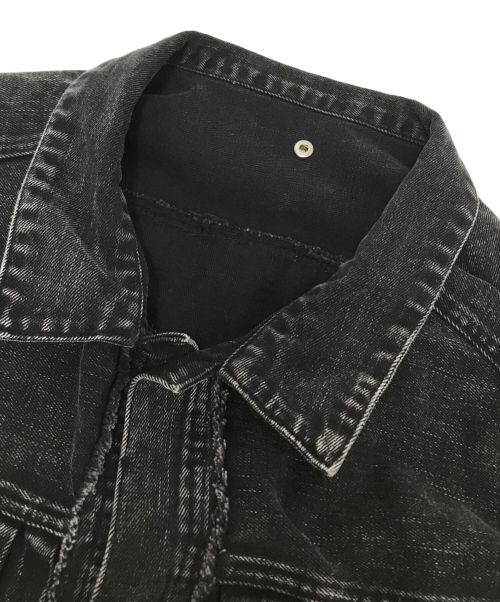 ADRER（アドラー）ADRER (アドラー) 13.5oz vintage over denim jacket ブラック サイズ:Sの古着・服飾アイテム