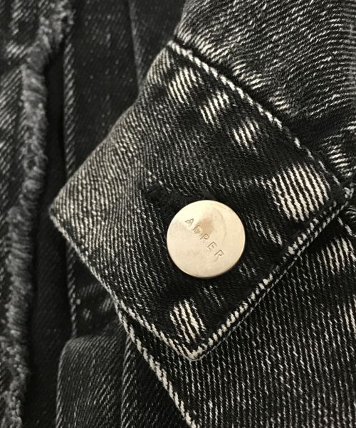 ADRER（アドラー）ADRER (アドラー) 13.5oz vintage over denim jacket ブラック サイズ:Sの古着・服飾アイテム