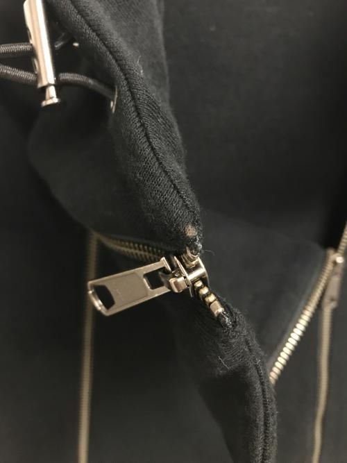 GROUND Y（グラウンドワイ）GROUND Y (グラウンドワイ) MINI PILE LINING INVERTED V PARKA ブラック サイズ:3の古着・服飾アイテム