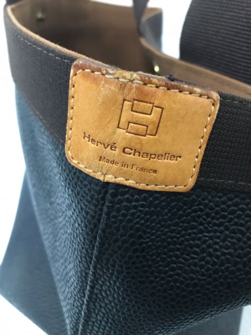 Herve Chapelier（エルベシャプリエ）Herve Chapelier (エルベシャプリエ) 船形レザートートバック707GP ノワールの古着・服飾アイテム
