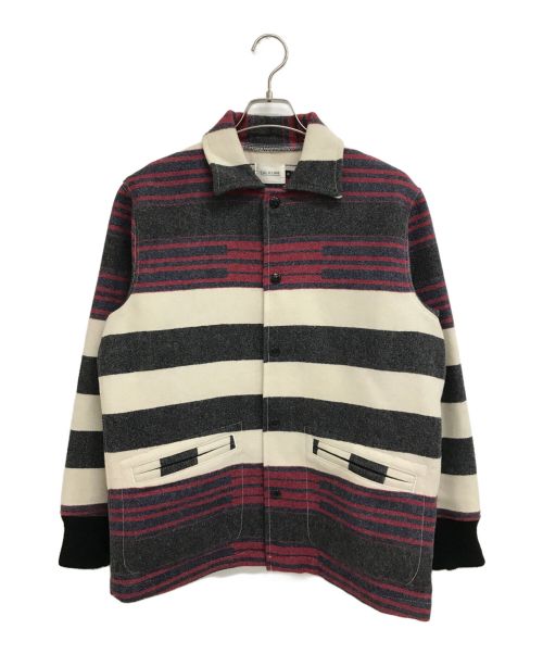 CAL O LINE（キャルオーライン）CAL O LINE (キャルオーライン) ブランケットジャッケット グレー×レッド サイズ:Mの古着・服飾アイテム