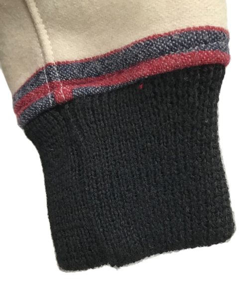 CAL O LINE（キャルオーライン）CAL O LINE (キャルオーライン) ブランケットジャッケット グレー×レッド サイズ:Mの古着・服飾アイテム