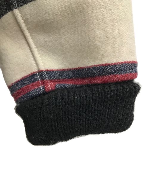 CAL O LINE（キャルオーライン）CAL O LINE (キャルオーライン) ブランケットジャッケット グレー×レッド サイズ:Mの古着・服飾アイテム