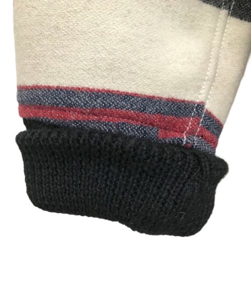 CAL O LINE（キャルオーライン）CAL O LINE (キャルオーライン) ブランケットジャッケット グレー×レッド サイズ:Mの古着・服飾アイテム