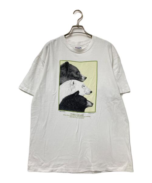 Hanes（ヘインズ）Hanes (ヘインズ) 80‘SプリントTシャツ ホワイト サイズ:XLの古着・服飾アイテム