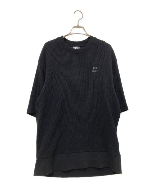 DIESEL（ディーゼル）DIESEL (ディーゼル) ロゴ半袖カットソー ブラック サイズ:Sの古着・服飾アイテム