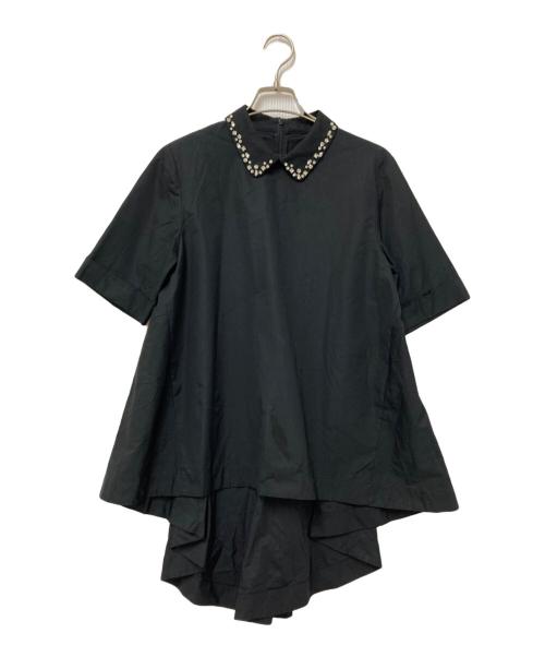 R（アール）R (アール) THOMAS MASON (トーマスメイソン) ビジュ―カラー シャツ ブラック サイズ:40の古着・服飾アイテム