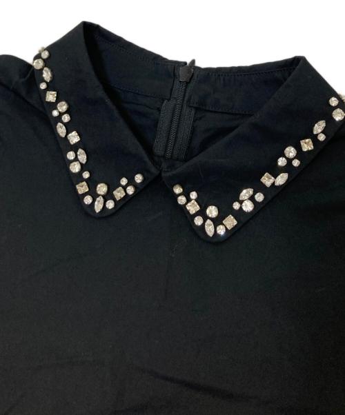 R（アール）R (アール) THOMAS MASON (トーマスメイソン) ビジュ―カラー シャツ ブラック サイズ:40の古着・服飾アイテム