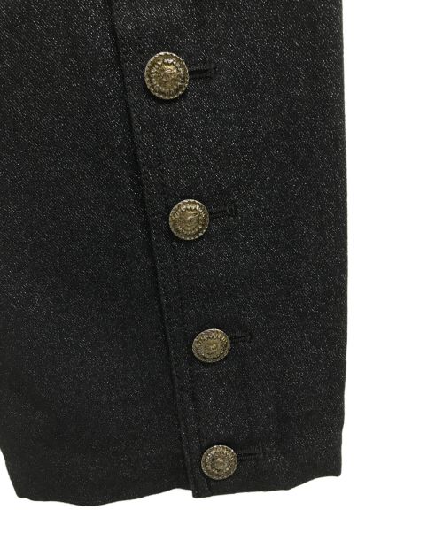 CHANEL（シャネル）CHANEL (シャネル) ココマークサイドボタンラメパンツ ネイビー サイズ:38の古着・服飾アイテム