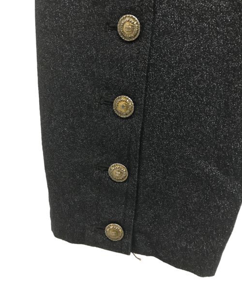 CHANEL（シャネル）CHANEL (シャネル) ココマークサイドボタンラメパンツ ネイビー サイズ:38の古着・服飾アイテム