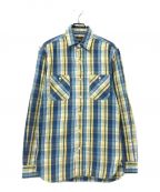 RRLダブルアールエル）の古着「チェックシャツ」｜ブルー